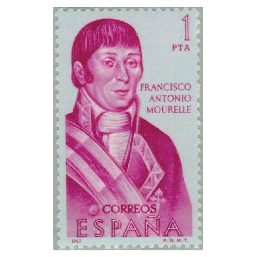 España 1967 [SLL] 1 pts. Francisco Antonio Mourelle (MNH)