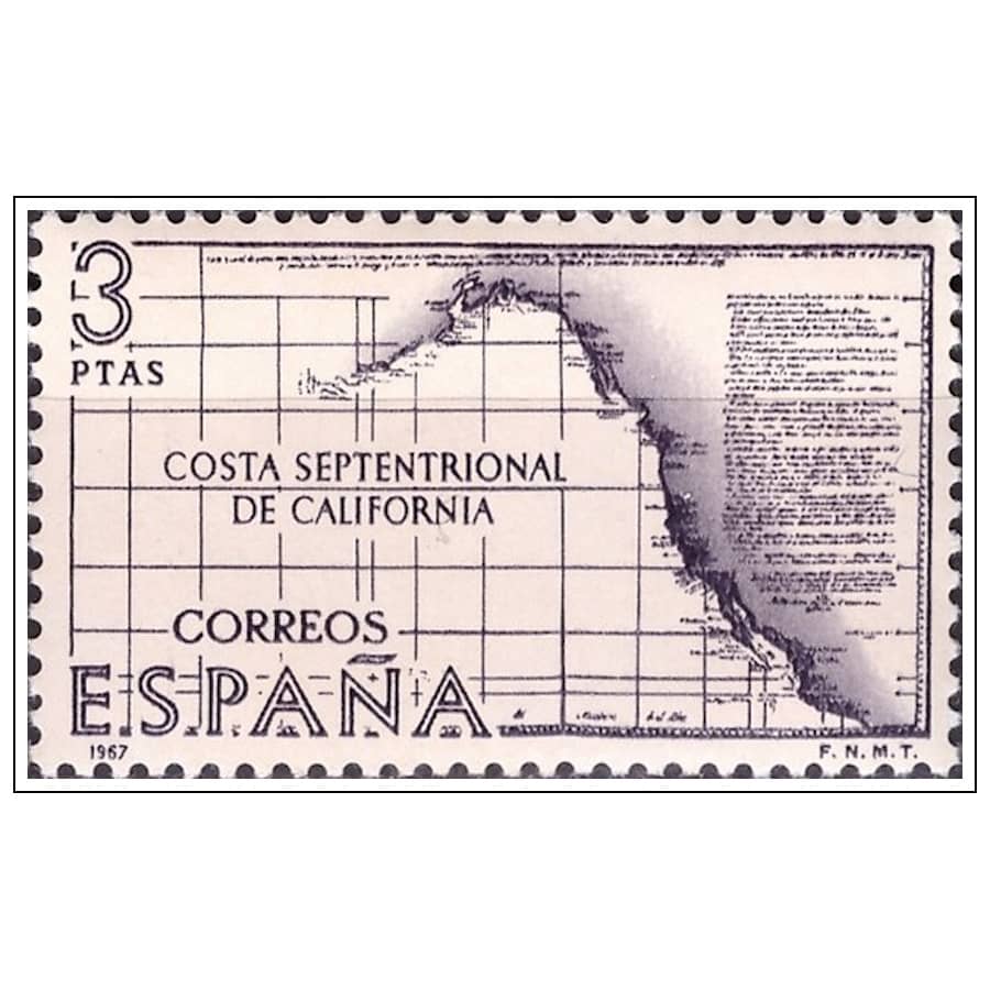 España 1967 [SLL] 3 pts. Costa septentrional de California (MNH)