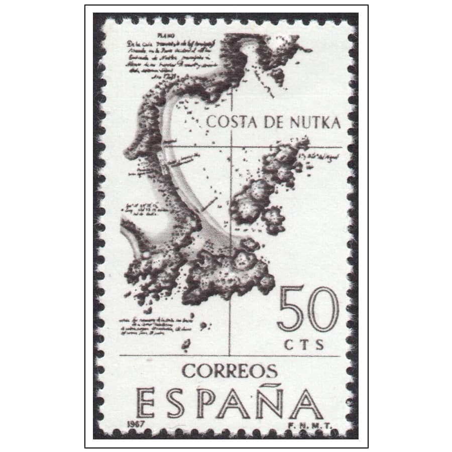 Spain 1967 [SLL] 50 cts. Nutka Coast (MNH)