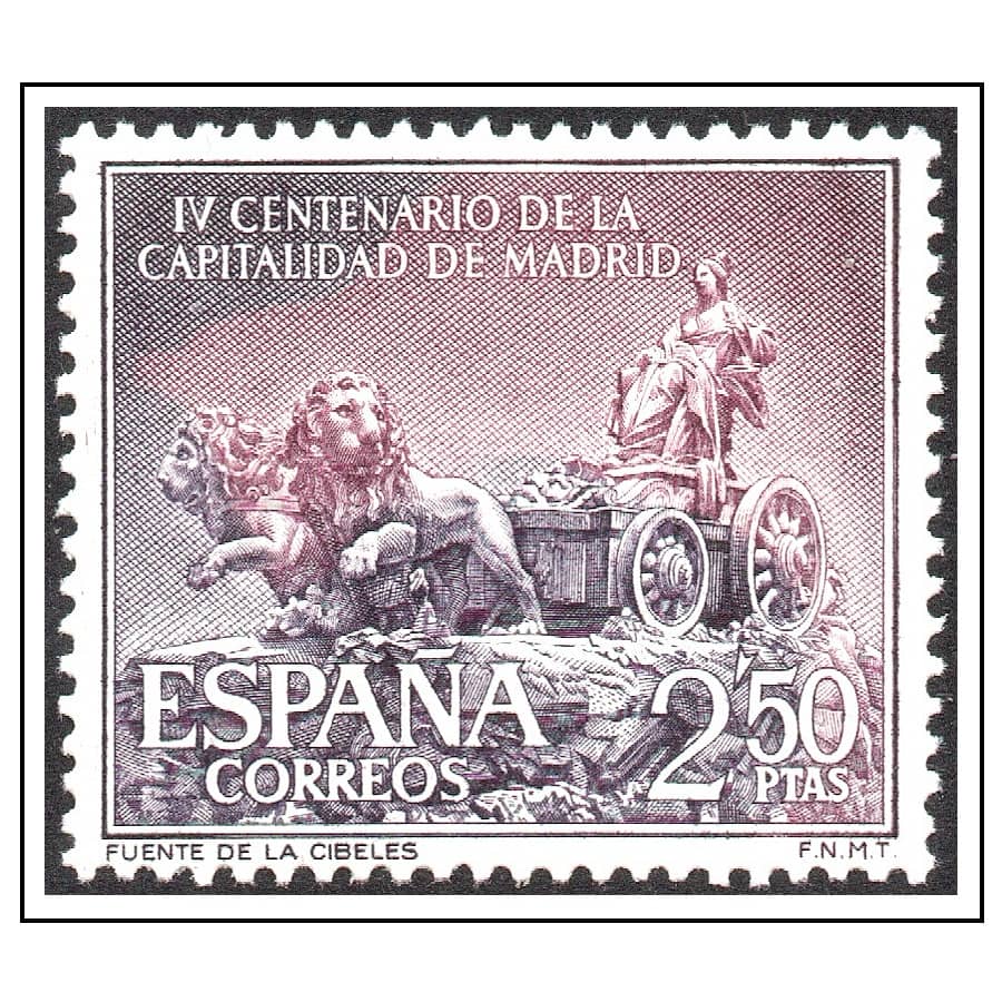 Espanha 1961 [SLL] 2,50 pts. Fonte de La Cibeles (MNH)