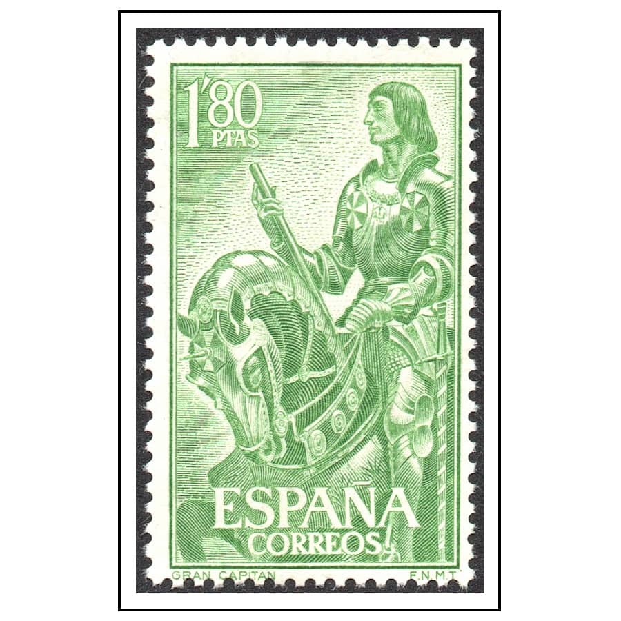 España 1958 [SLL] 1,80 pts. Gonzalo Fernández de Córdoba (MNH)