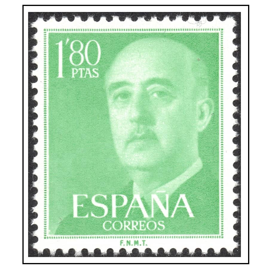 España 1956 [SLL] 1,80 pts. Básica Franco (MNH)