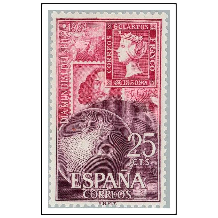 Espanha 1964 [SLL] 25 cts. Dia Mundial do Selo (MNH)