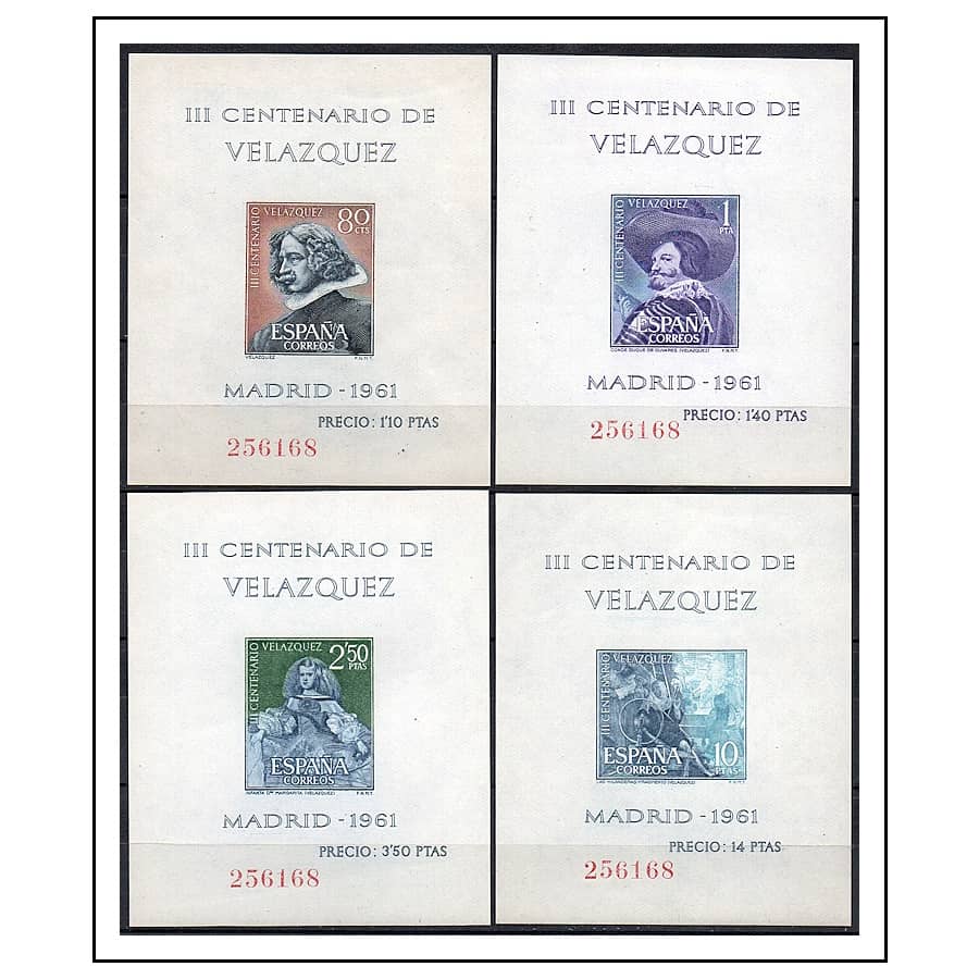 Espanha 1961 [SLL] HB Série III Centenário de Velázquez (MNH)