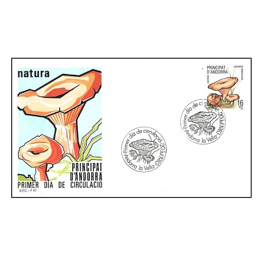 Andorra 1983 [FDC] Bolets. Lactarius Sanguifluus (N)