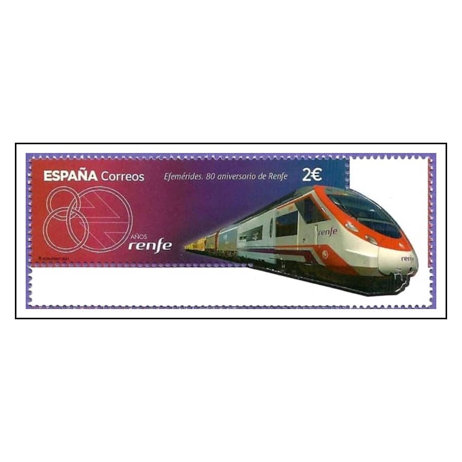 Espagne 2021 [SLL] 80 Anniversaire de RENFE (MNH)