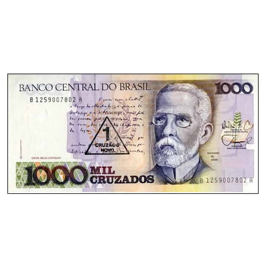 Brasil 1989 [BLL] 1 cruzado novo. Machado de Asís (SC)