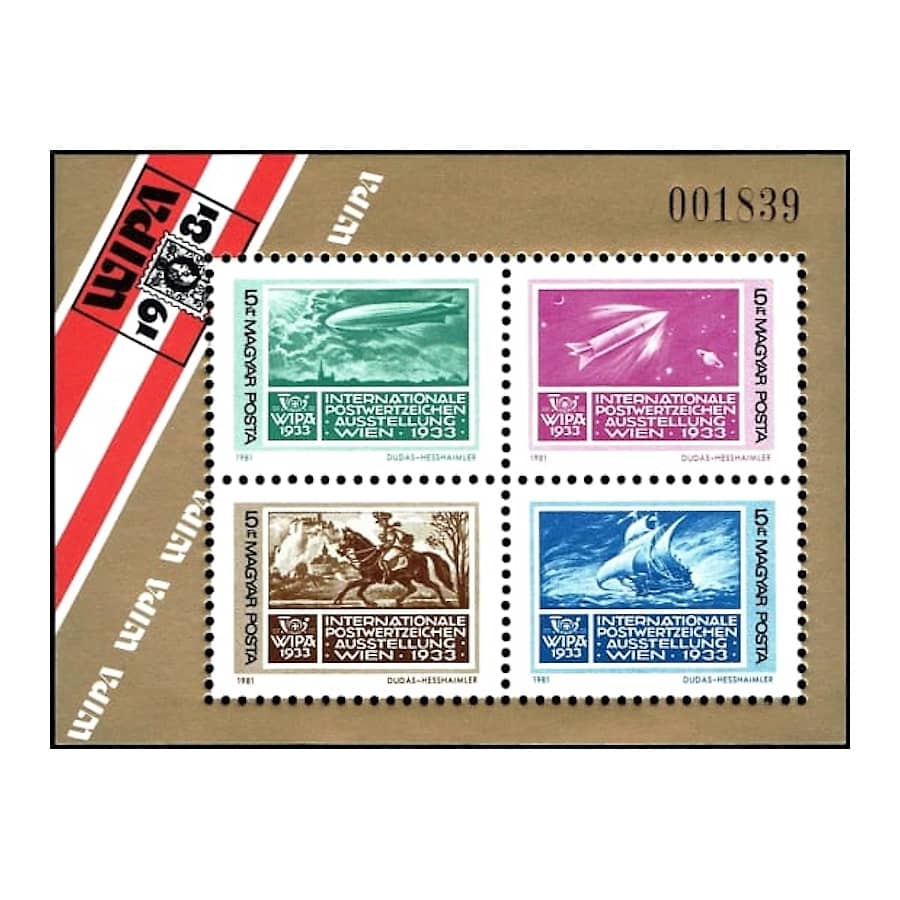 Ungarn 1981 [SLL] HB Philatelic Ausstellung WIPA '81 (MNH)