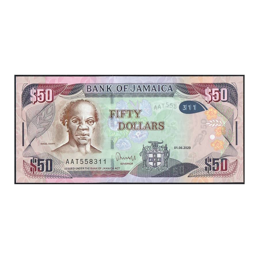 Jamaika 2020 [BLL] 50 Dollar. Samuel Sharpe (SC)