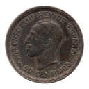 Espanha 1926 [MND] 50 cêntimos Prata. Alfonso XIII (BC)