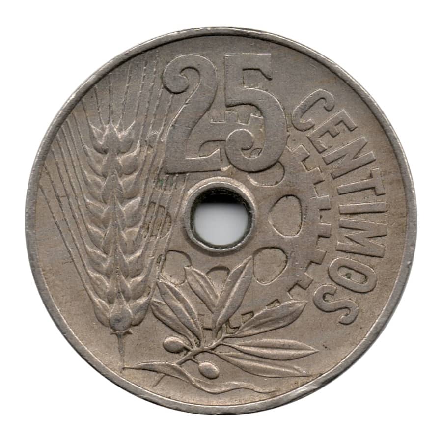 Espanha 1934 [MND] 25 cêntimos. II República (MBC)