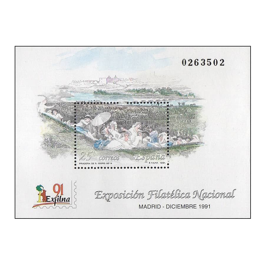 España 1991 [SLL] HB Exposición Filatélica EXFILNA '91. Madrid (MNH)