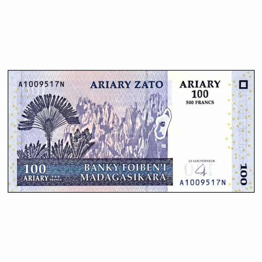 Madagascar 2004. 100 Ariary Type b (UNC) - P-86b