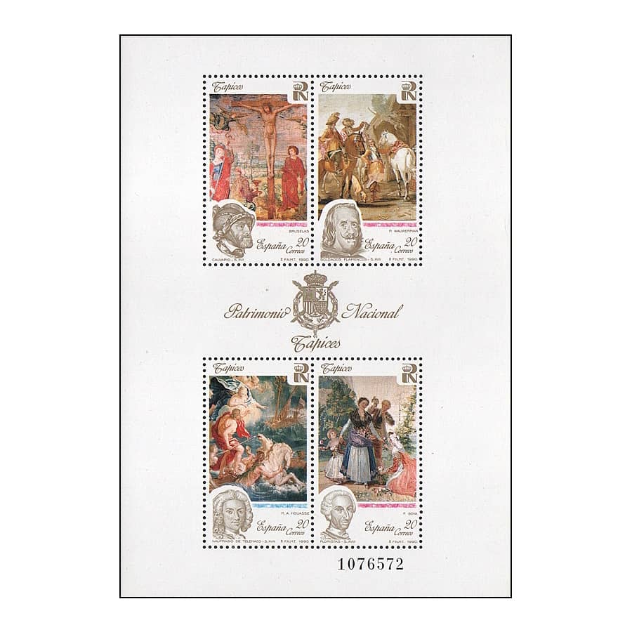 España 1990 [SLL] HB Tapices. Patrimonio Nacional (MNH)