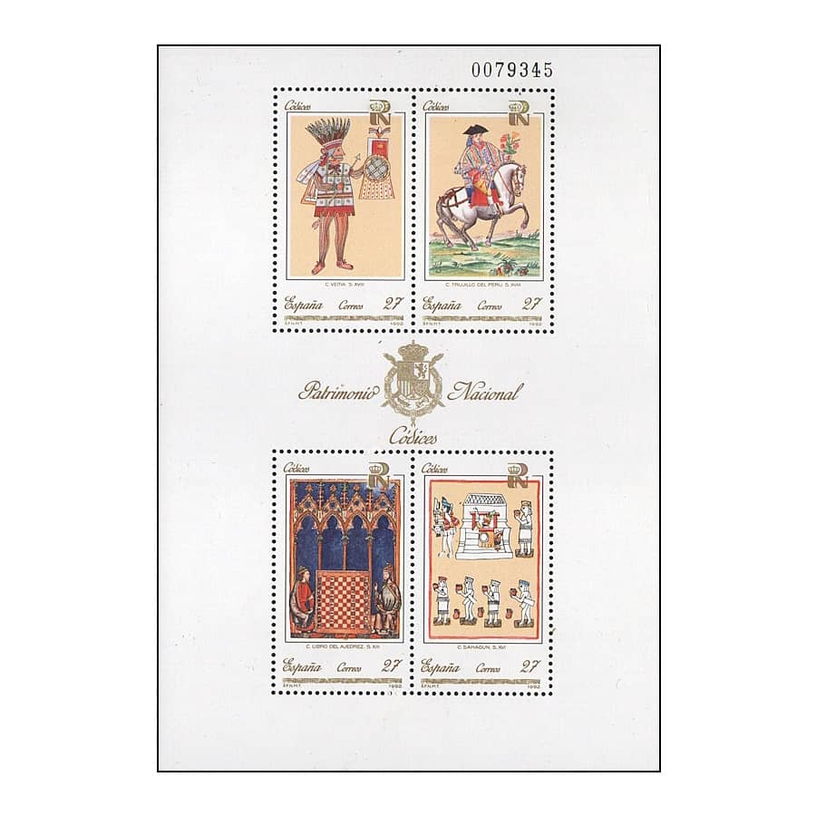 Espanha 1992 [SLL] Códices HB. Património Nacional (MNH)