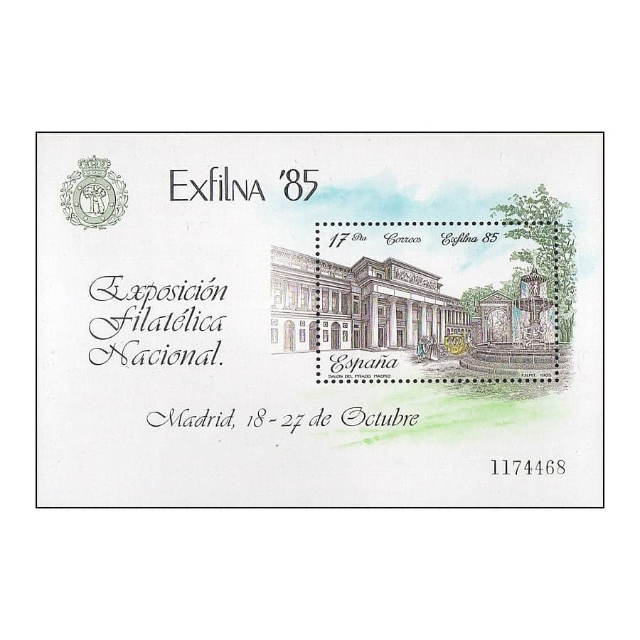 Espanha 1985 [SLL] Exposição Filatélica HB EXFILNA '85 (MNH)