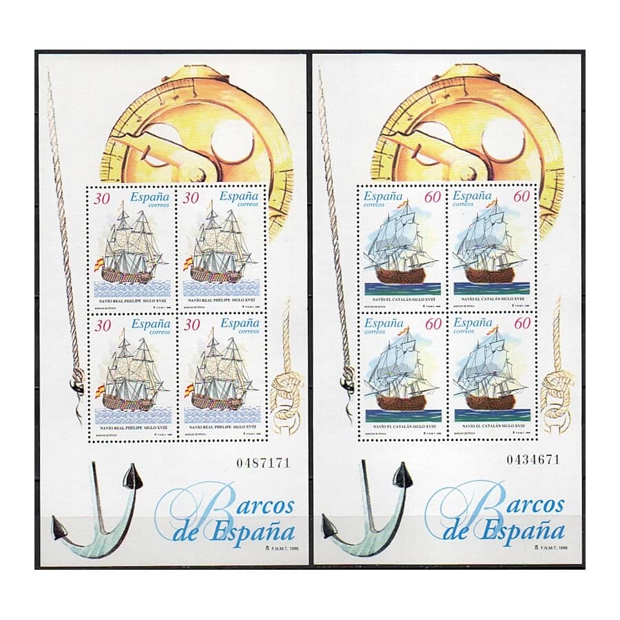 Espagne 1996 [SLL] 2xHB Navires d'Espagne (MNH)