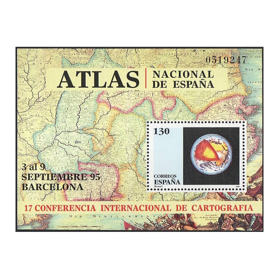 España 1995 [SLL] HB Conferencia Internacional de Cartografía (MNH)