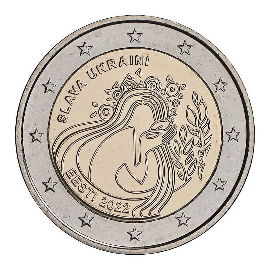 Estonia 2022 [MND] 2€. Ucrania y la libertad (SC)