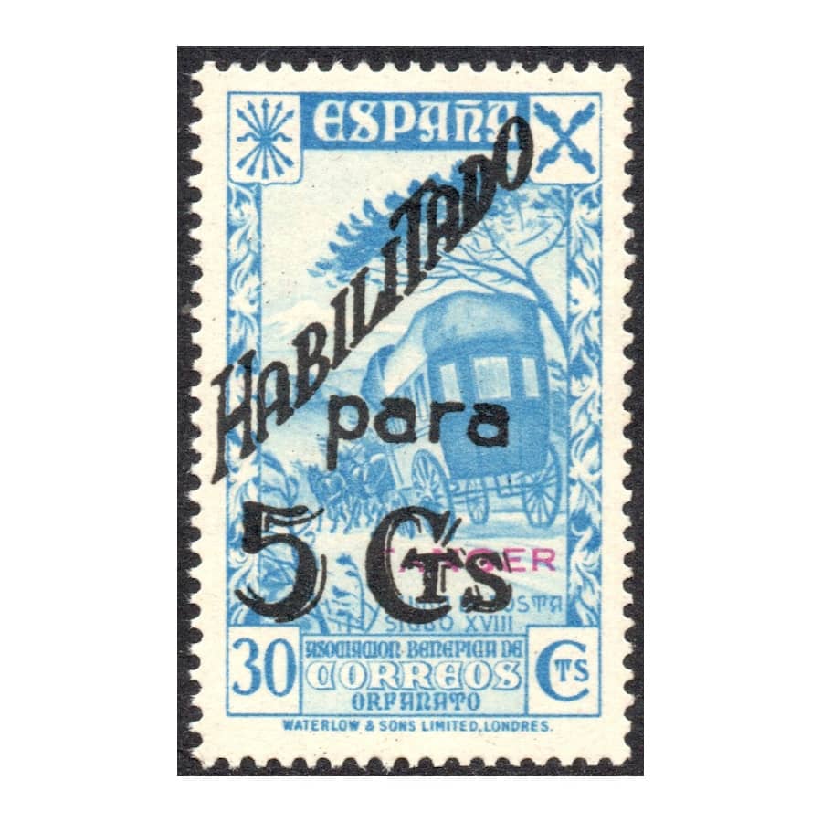 Tànger 1941 [SLL] 5 cts sobre 30 cts. Beneficència (MNH)