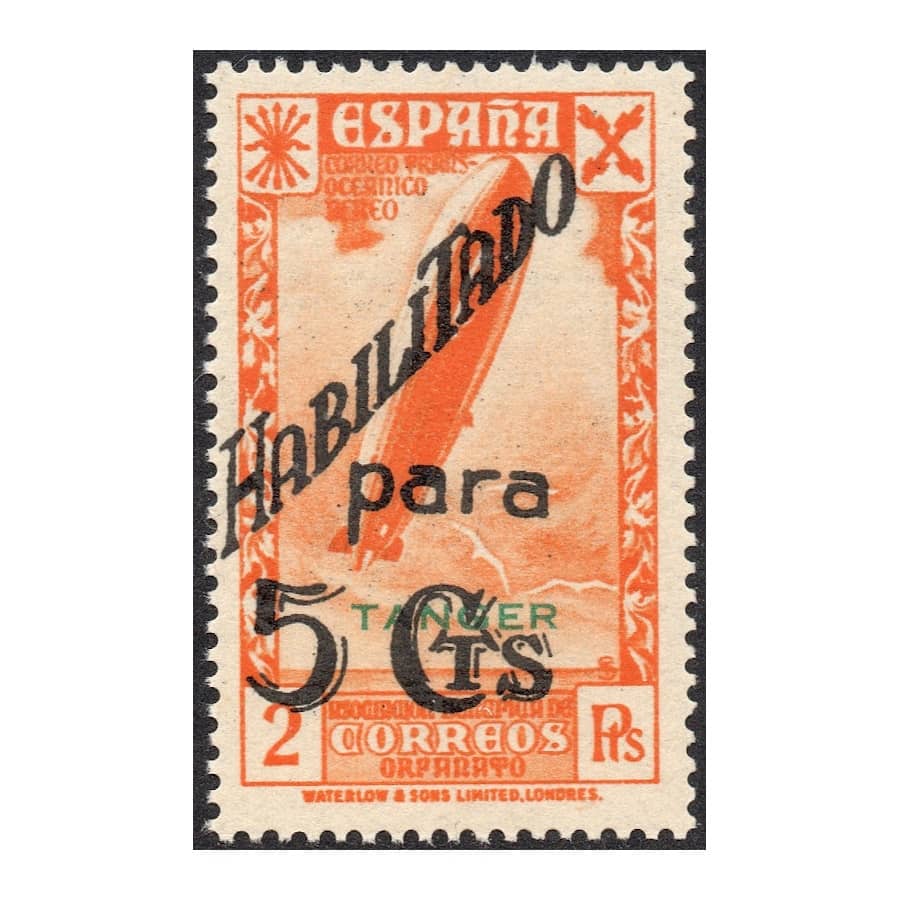 Tànger 1941 [SLL] 5 cts sobre 2 pts. Beneficència (MNH)