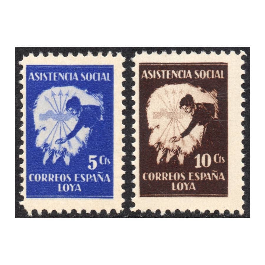 Spanien 1937 [SVP] 5 und 10 cts. Loja. Sozialhilfe (MNH)