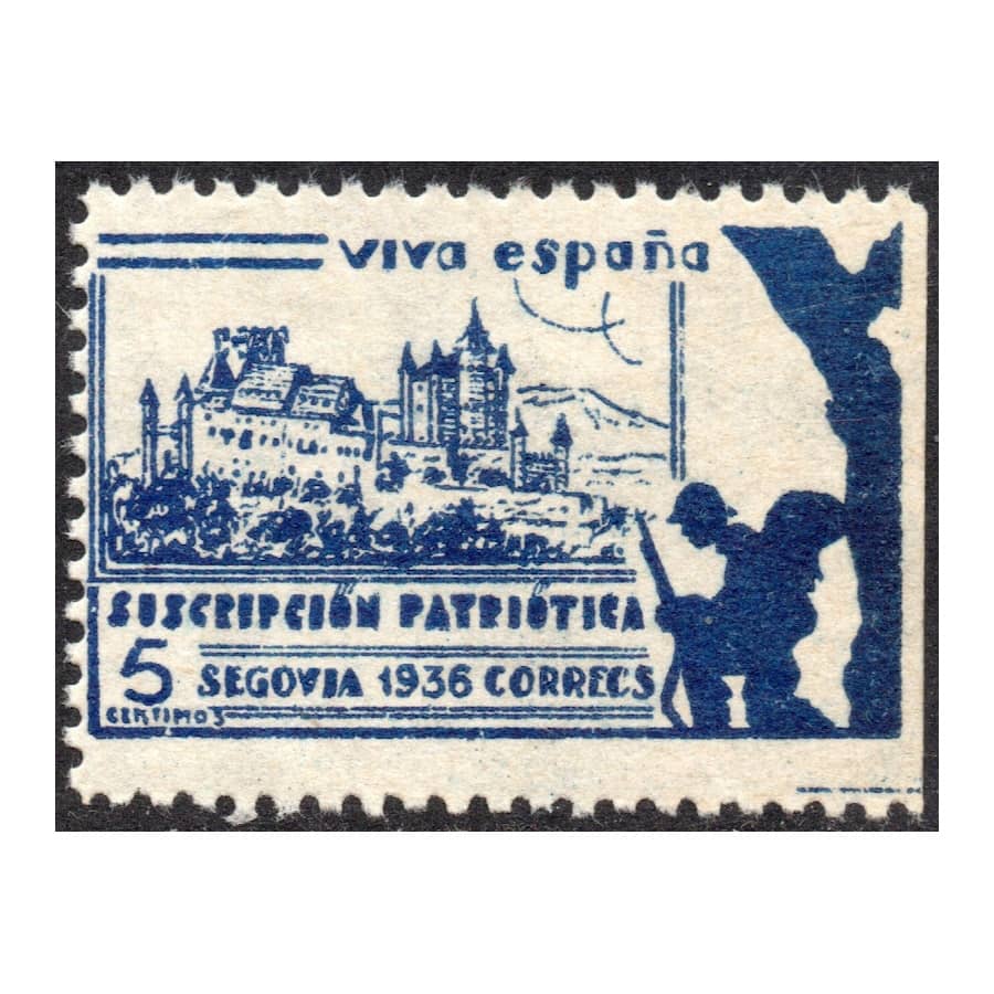 España 1936 [SVP] 5 cts. Segovia. Subscrición patriótica (MNH)