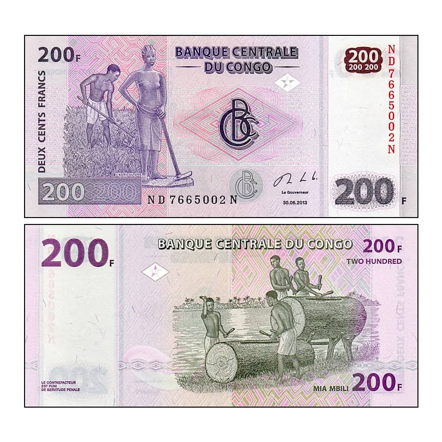 Congo 2013 [BLL] 200 francs. Agriculteurs (SC)