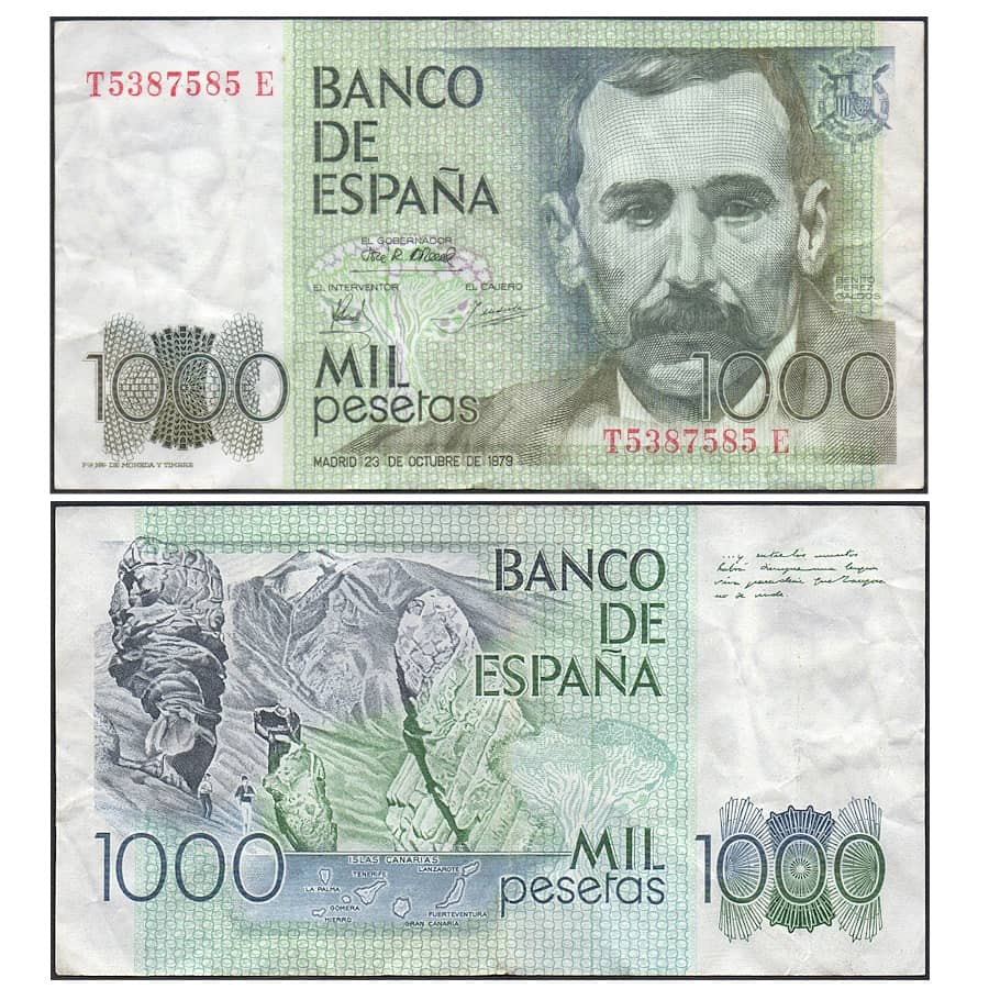 España 1979 [BLL] 1000 pesetas. Benito Pérez Galdós (BC)