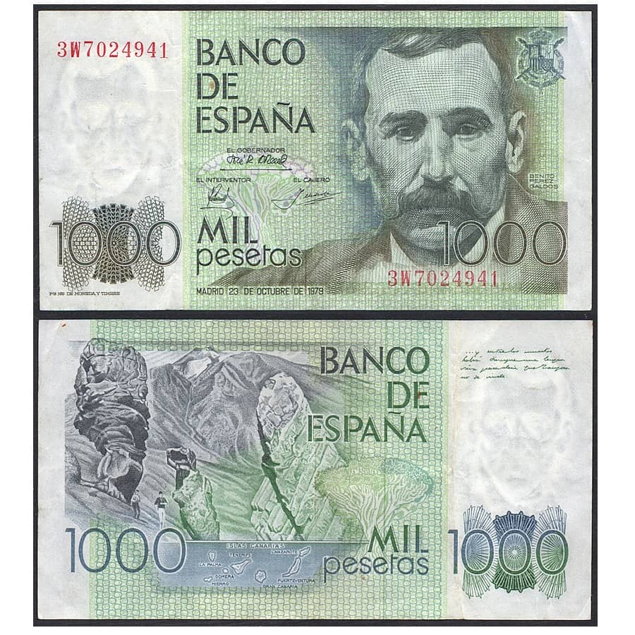 España 1979 [BLL] 1000 pesetas. Benito Pérez Galdós (BC)