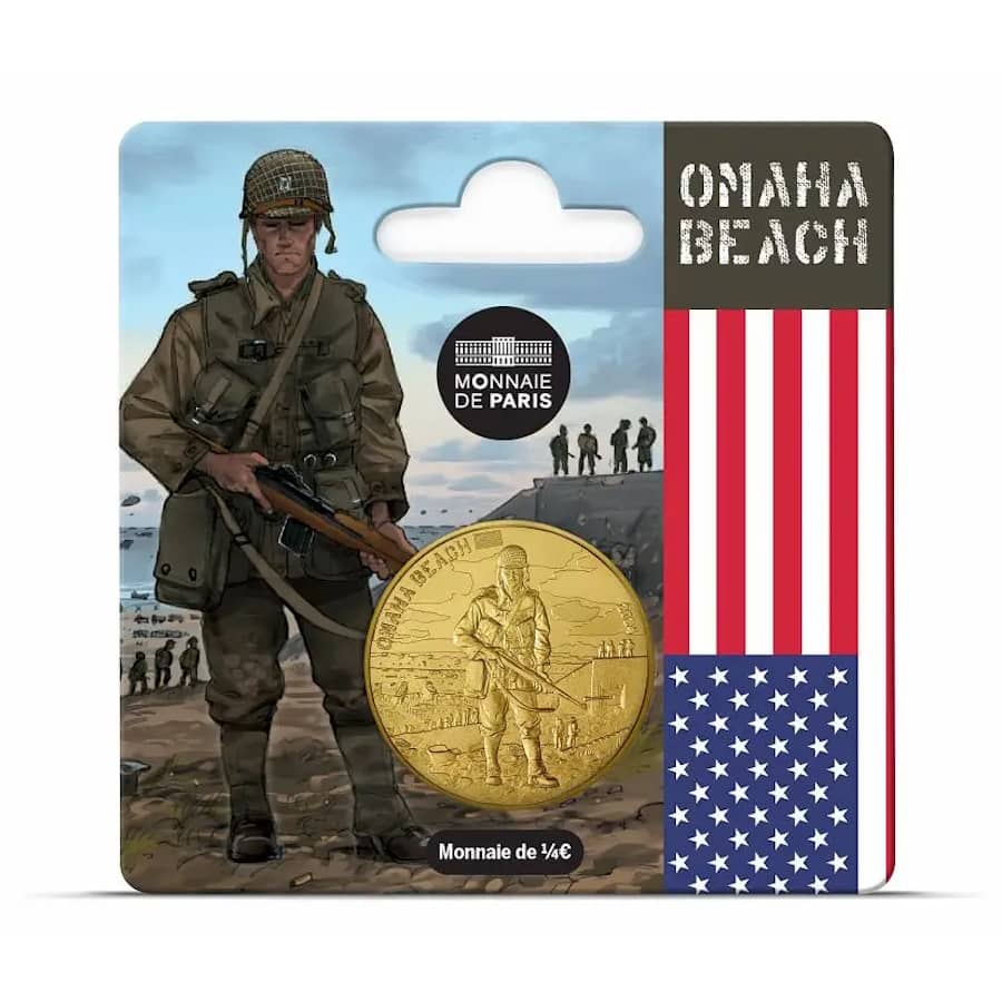 Frankreich 2024 [MND] 1/4 €. 80. Jahrestag des D-Day - Omaha Beach (SC)