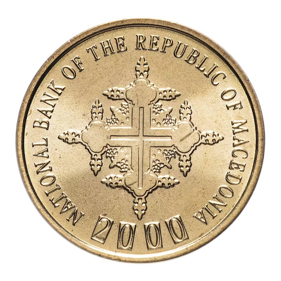 North Macedonia 2000 [MND] 1 dinar. Cross (SC)