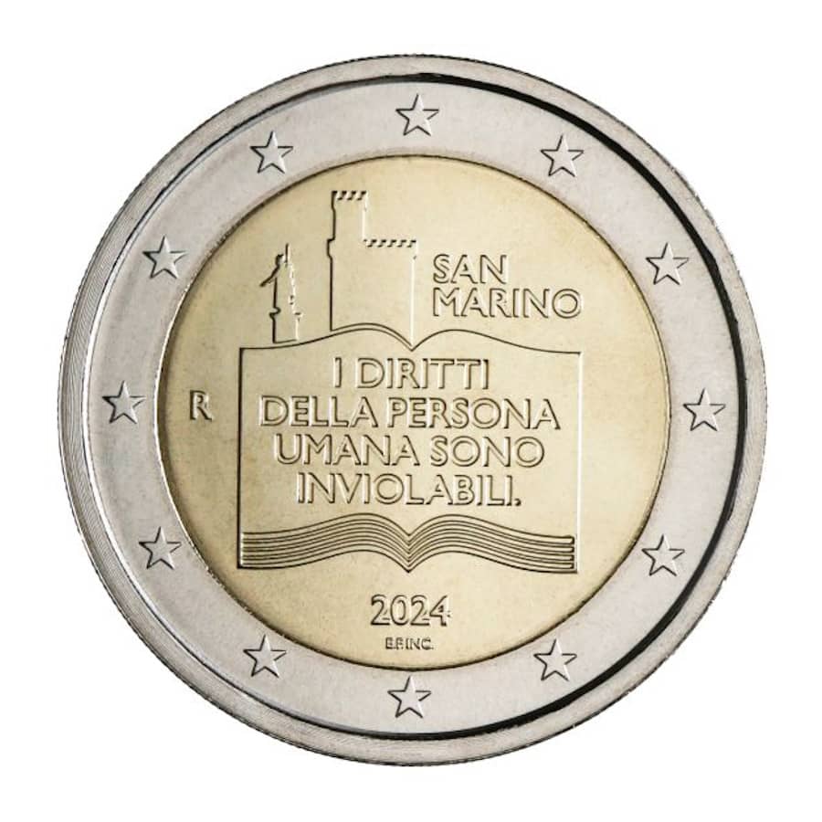 San Marino 2024 [MND] 2€. 50 Aniversario dereitos dos cidadáns (FDC)