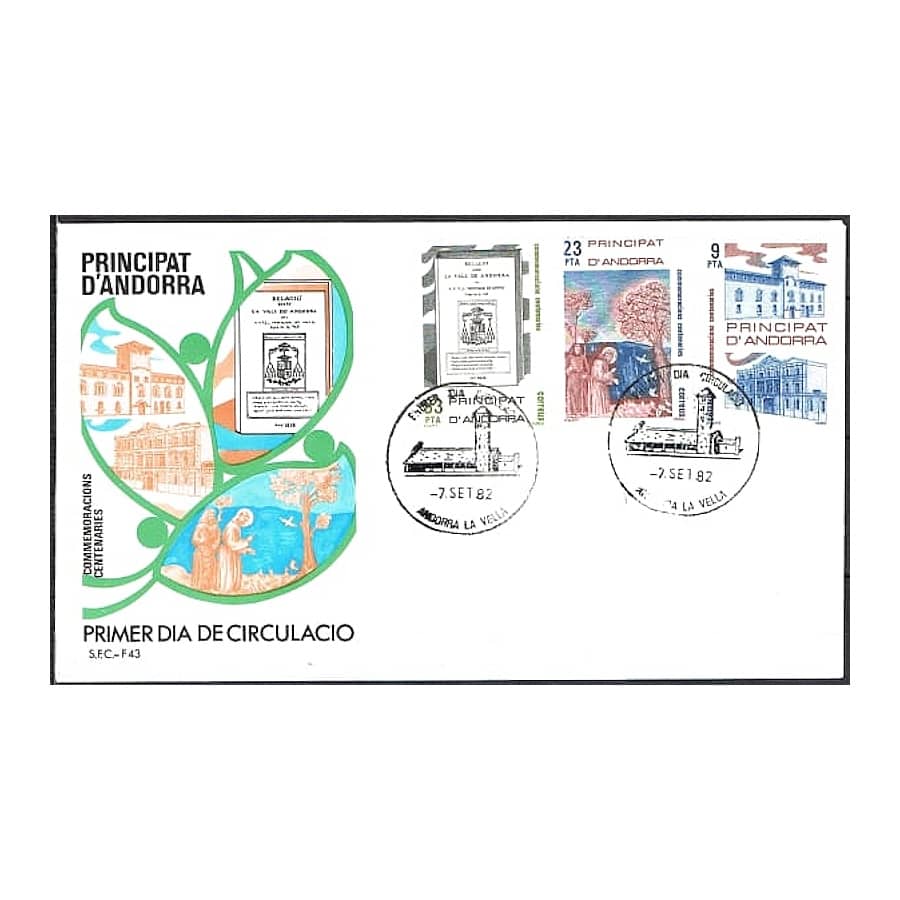 Andorra 1982 [FDC] Sèrie Commemoracions centenàries (N)