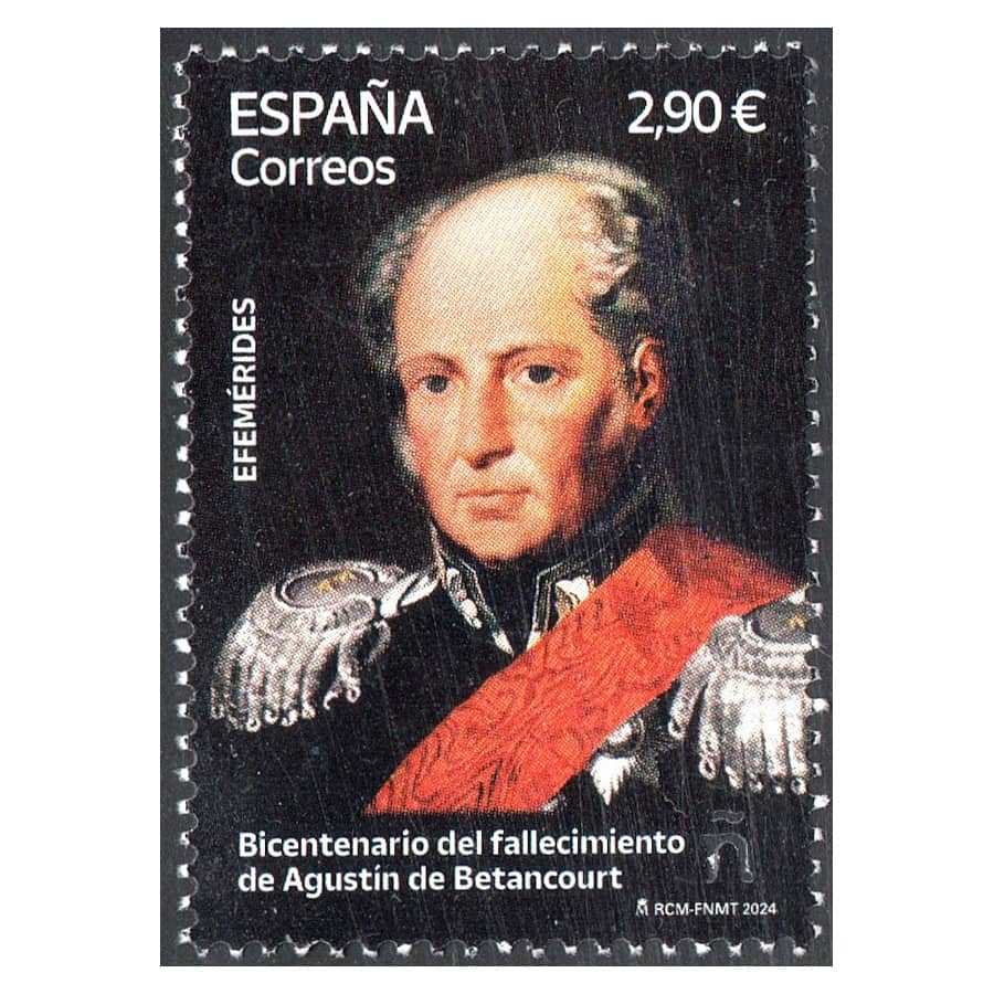 España 2024 [SLL] 2,90€. 200 anos morte de Agustín de Betancourt (MNH)