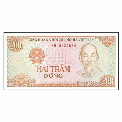 Vietnam 1987. 200 Dong Tipo B (UNC) - P-100c