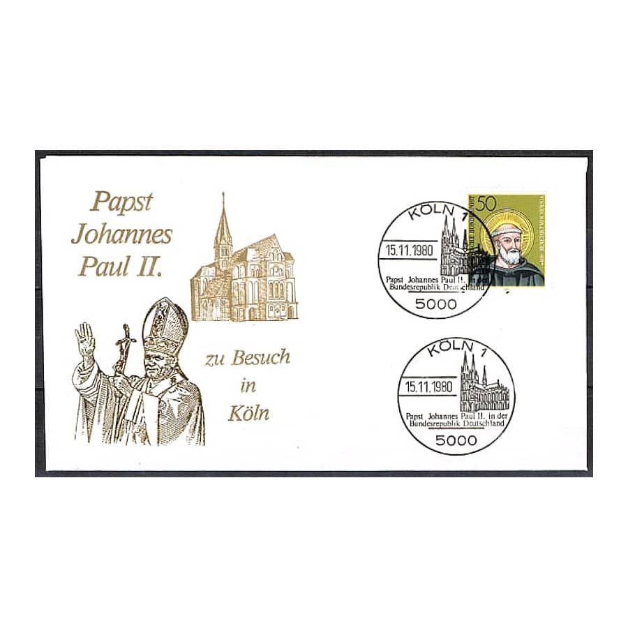 Germany 1980 [FDC] Visit of John Paul II to Cologne (N)