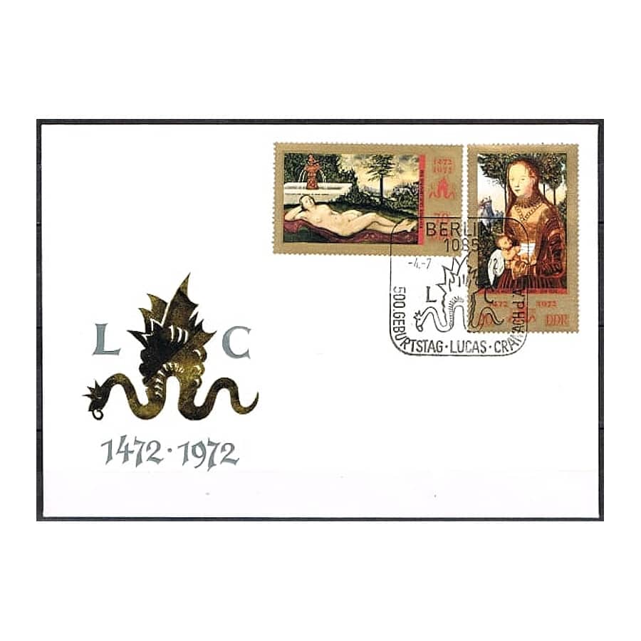 DDR 1972 [FDC] Série Pinturas de Lucas Cranach, o Velho II (N)