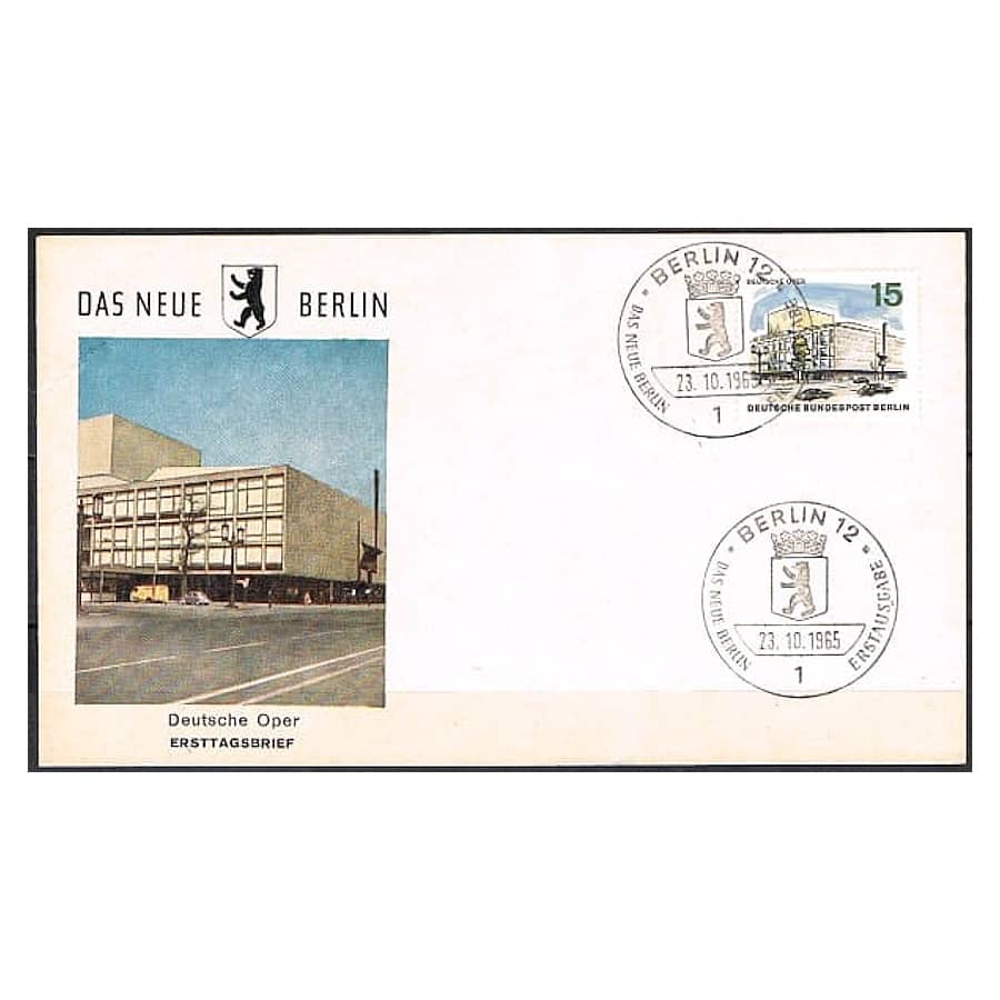 Berlin 1965 [FDC] Berlinen birmoldaketa, 15 Pf. Operaren Etxea (N)