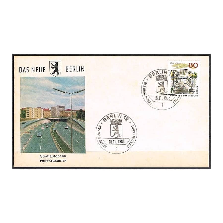 Berlin 1965 [FDC] Berlinen birmoldaketa, 80 Pf. Hiri-autobidea (N)