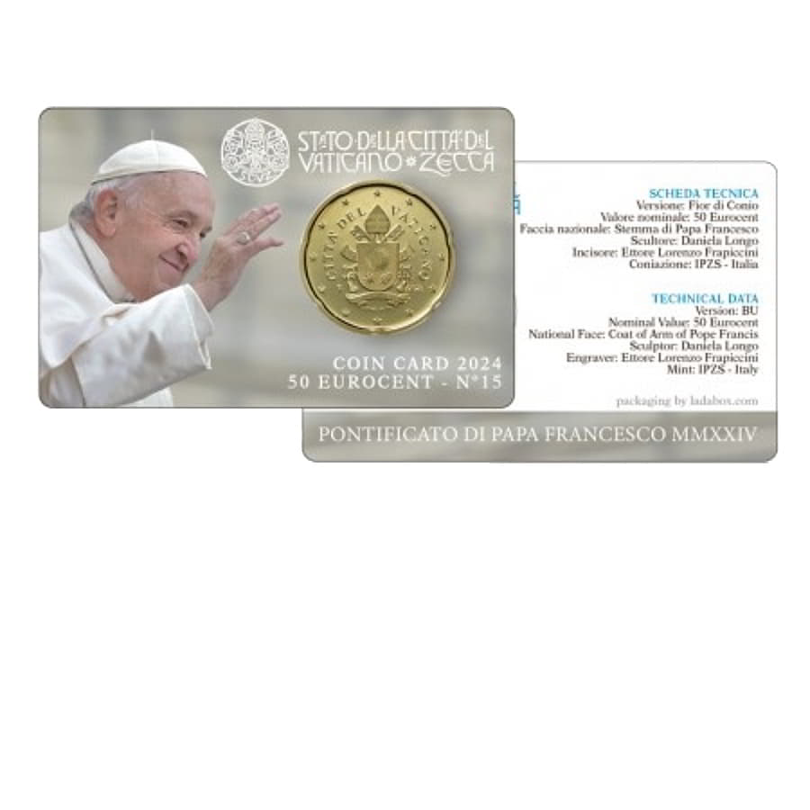 Vatican 2024 [MND] 0,50 €. Coincard No. 15 (SC)