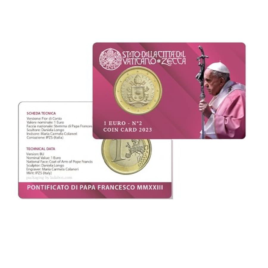 Vaticà 2023 [MND] 1 €. Coincard núm. 2 (SC)