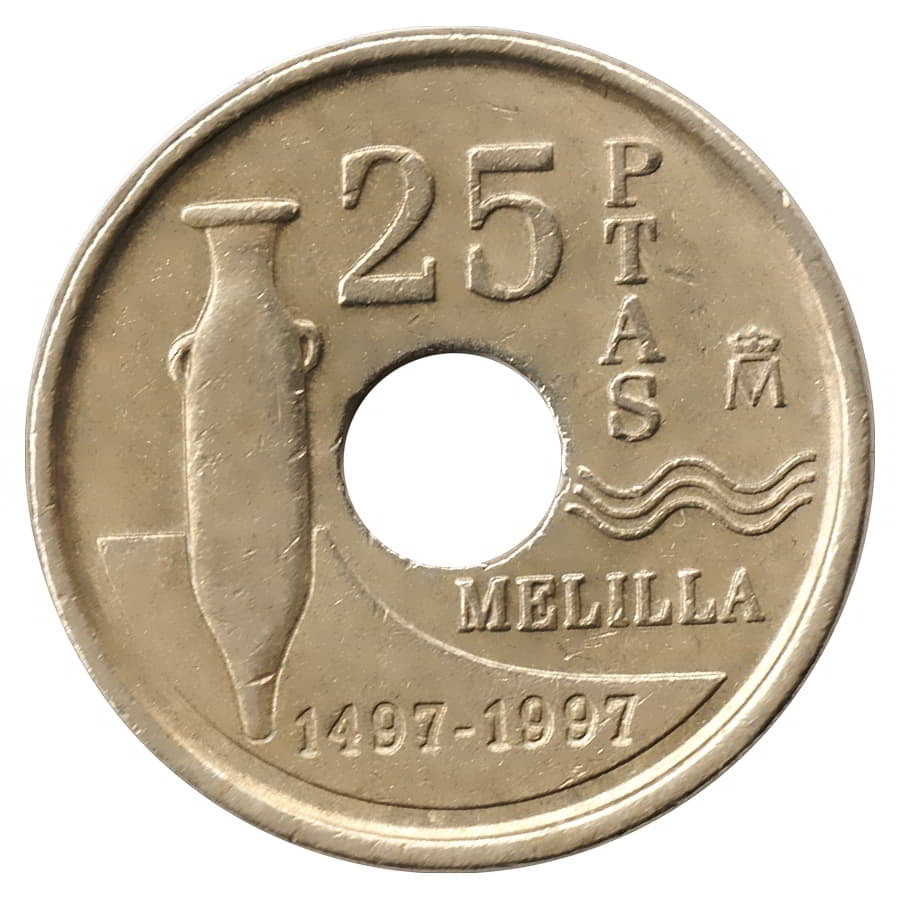 España 1997 [MND] 25 pesetas. Melilla. Juan Carlos I (MBC)