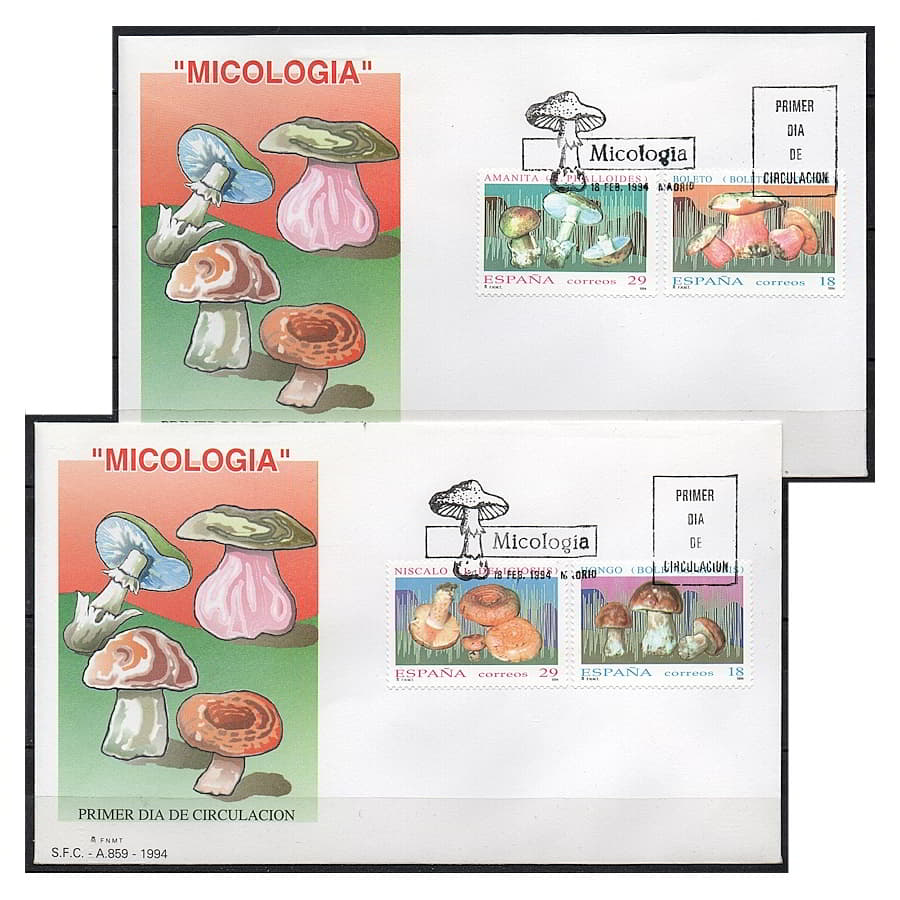 España 1994 [FDC] Lote Serie Micología (N)