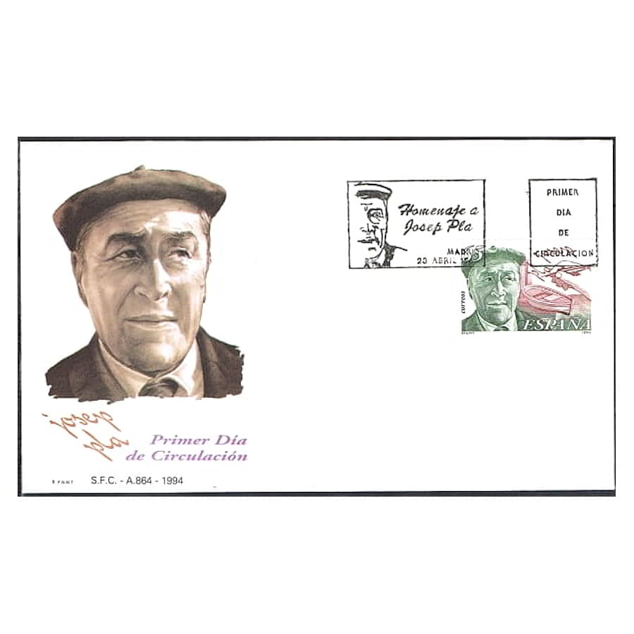 España 1994 [FDC] Homenaje a Josep Plá (N)