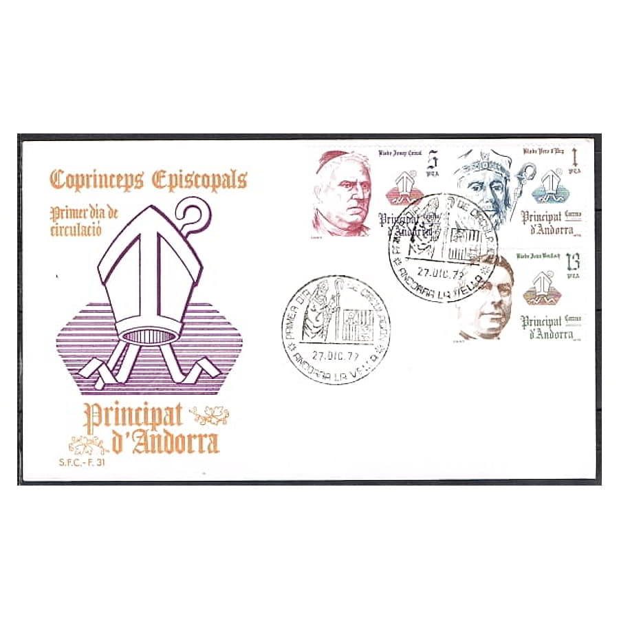 Andorra 1979 [FDC] Sèrie Coprínceps espanyols (N)