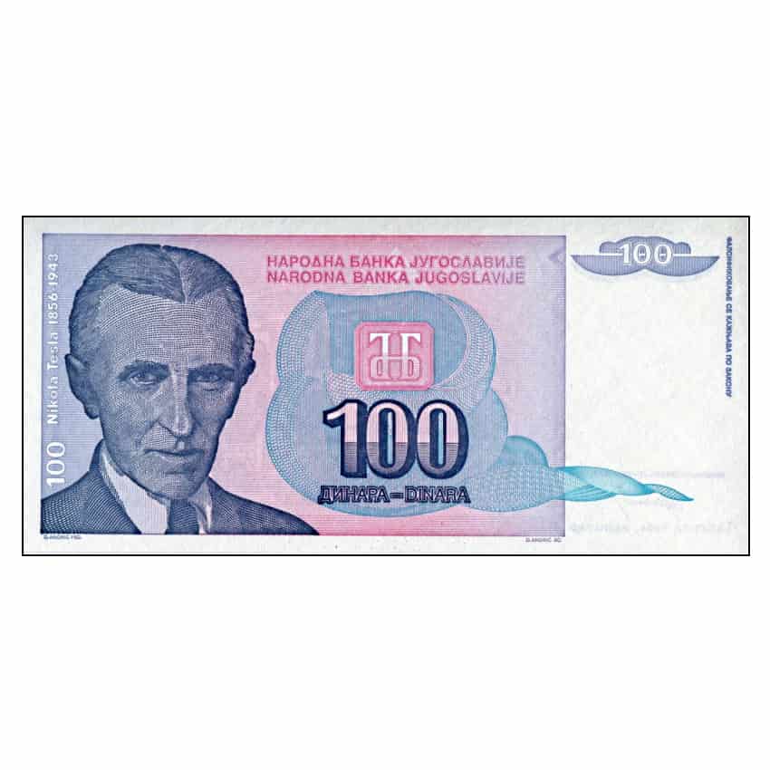 Yugoslavia 1994, 100 dinares (UNC) - P-139a