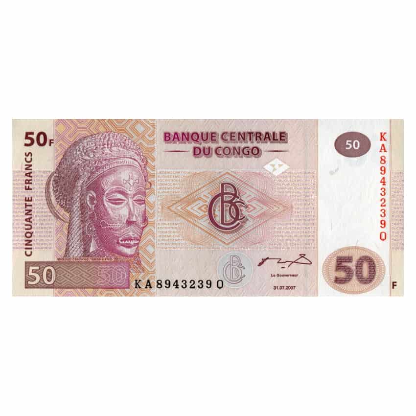 Congo D.R. 2007, 50 Francs (UNC) - P-97a