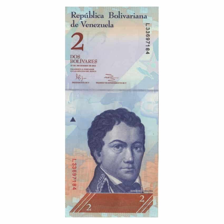 Venezuela 2012, 2 Bolívares (UNC) - P-88e