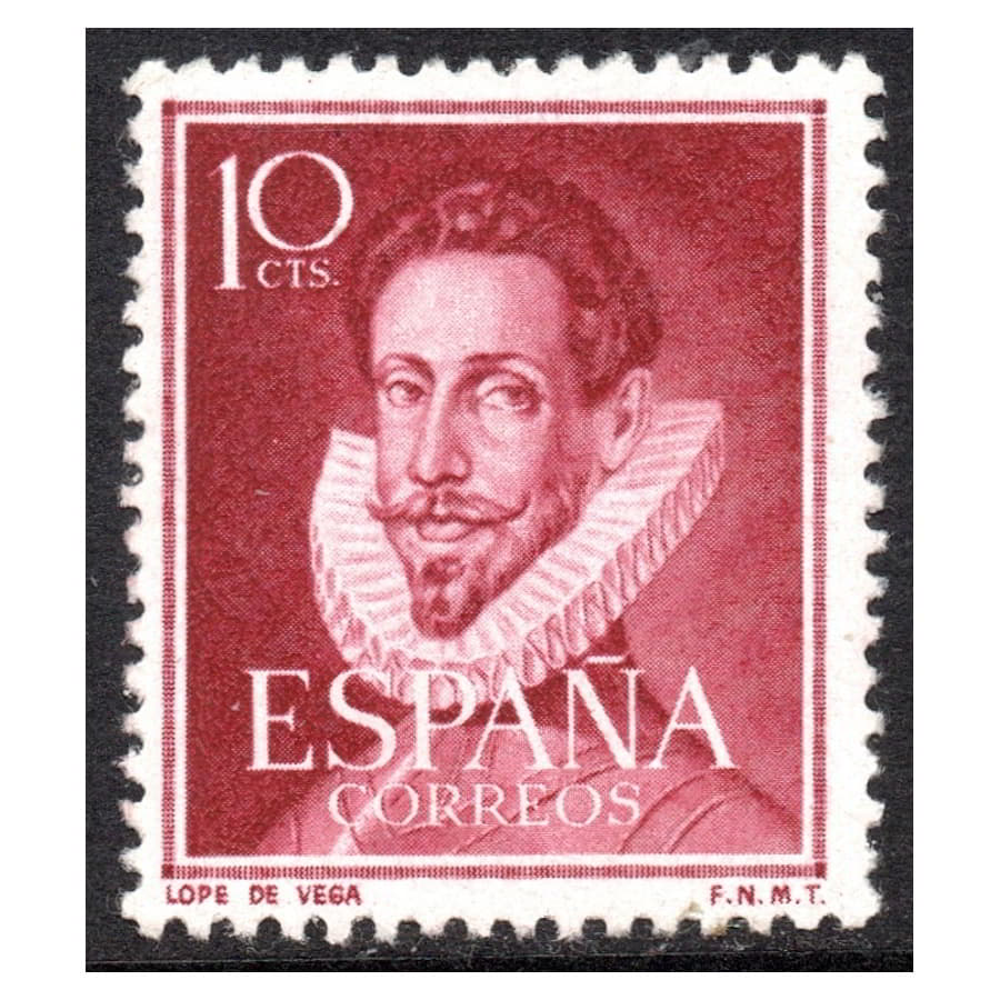 España 1951 [SLL] Literatos. Lope de Vega. 10 cts (MNH)